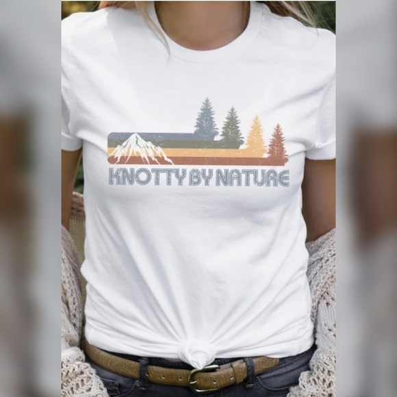 Kissed Apparel Tops - Knotty by Nature Retro Mountain T-shirt